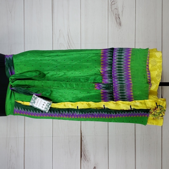 Darn Good Yarn Dresses & Skirts - Darn Good Yarn Sari Silk Wrap Skirt Tea Goddess